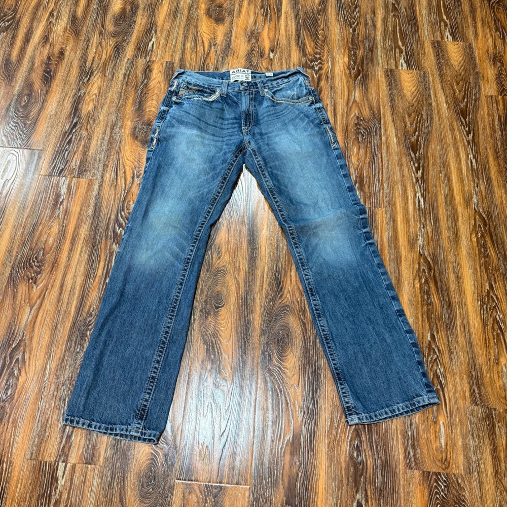 Ariat M5 Straight Leg Jeans Mens 32x34 Medium Wash Denim Western Cowboy